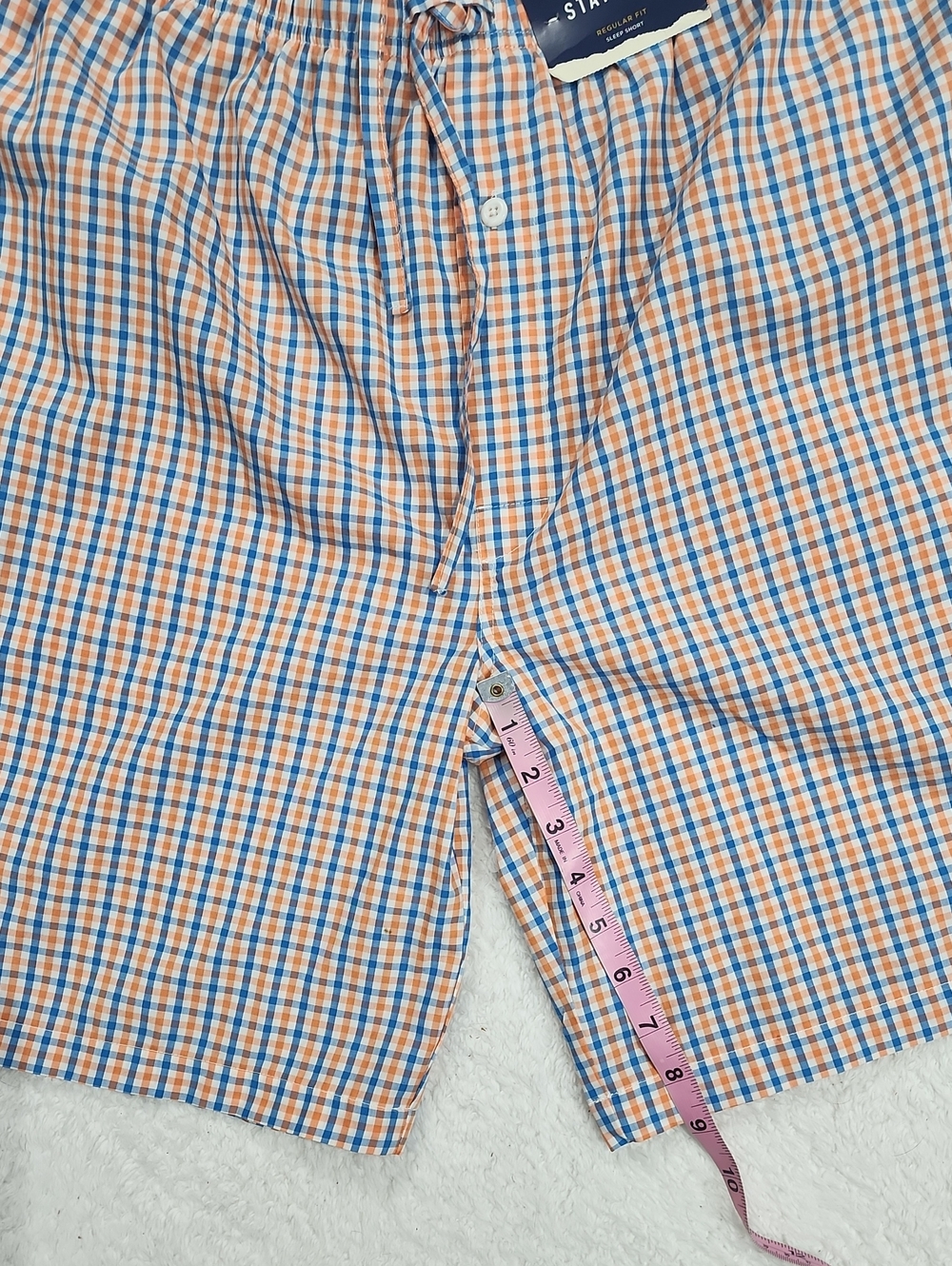 Stafford Plaid Regular Fit Sleep Short New With Tags - Picture 4 of 9